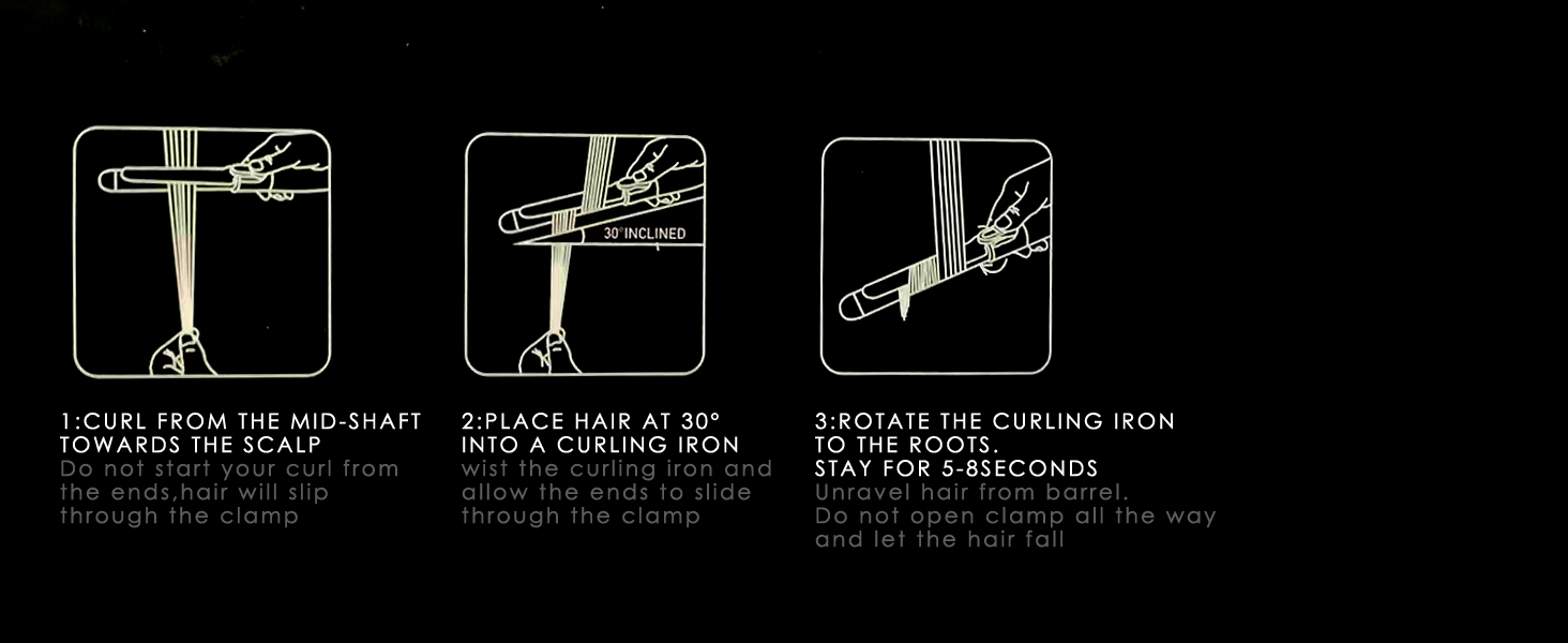 curling iron 1 inch,curling irons for women,long barrel curling iron