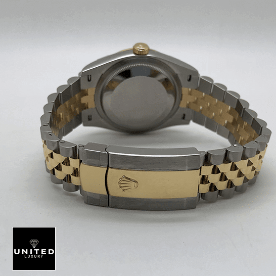 Rolex Datejust 36 Wimbledon Two Tone Jubilee Fold Clasp on the Rolex Logo Replica