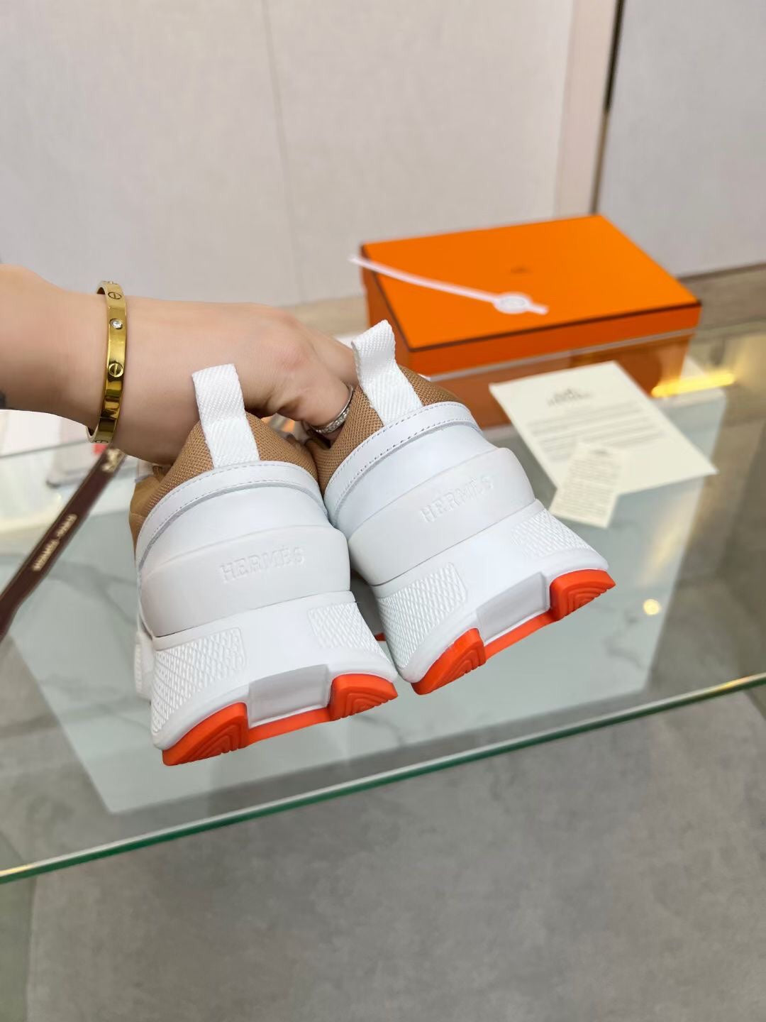 GIGA SNEAKER CARAMEL MIX WHITE CALFSKIN、mysite、Cacoeks