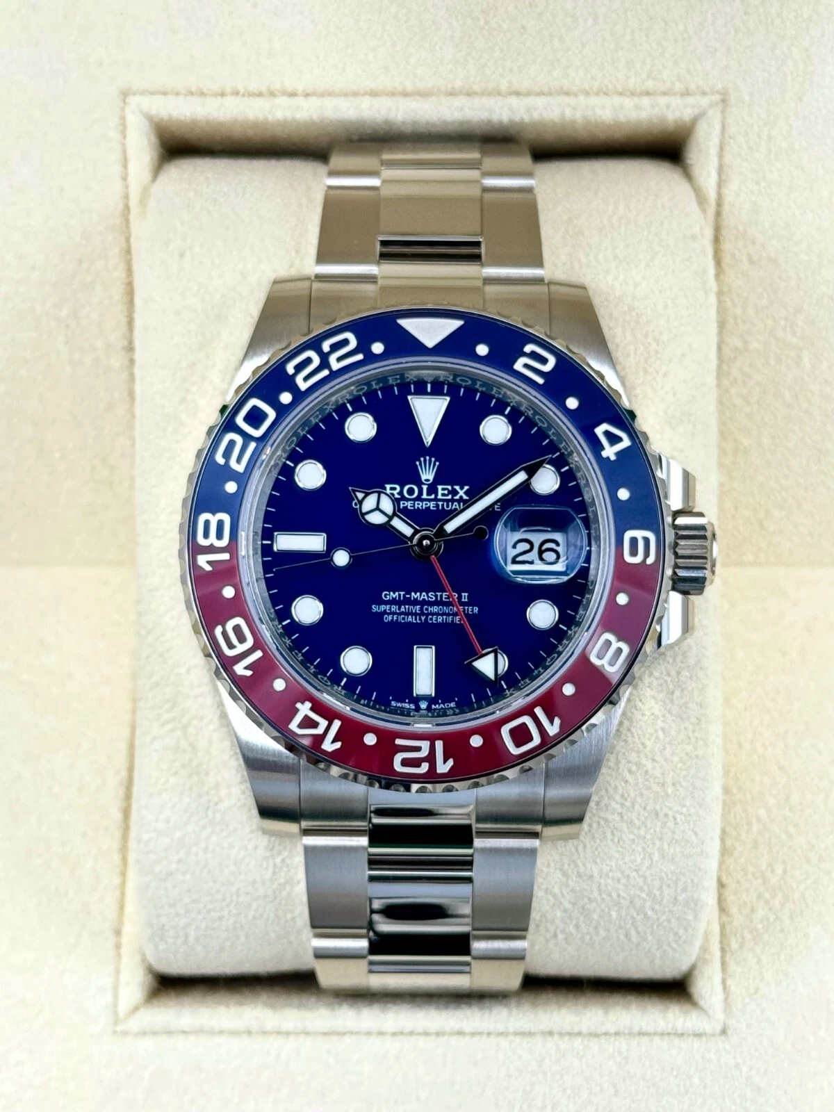 Rolex GMTMasterl Pepsi Blue Dial Super Clone Swiss Replica Watch Ref 126719BLRO丨3285 Swiss Movement