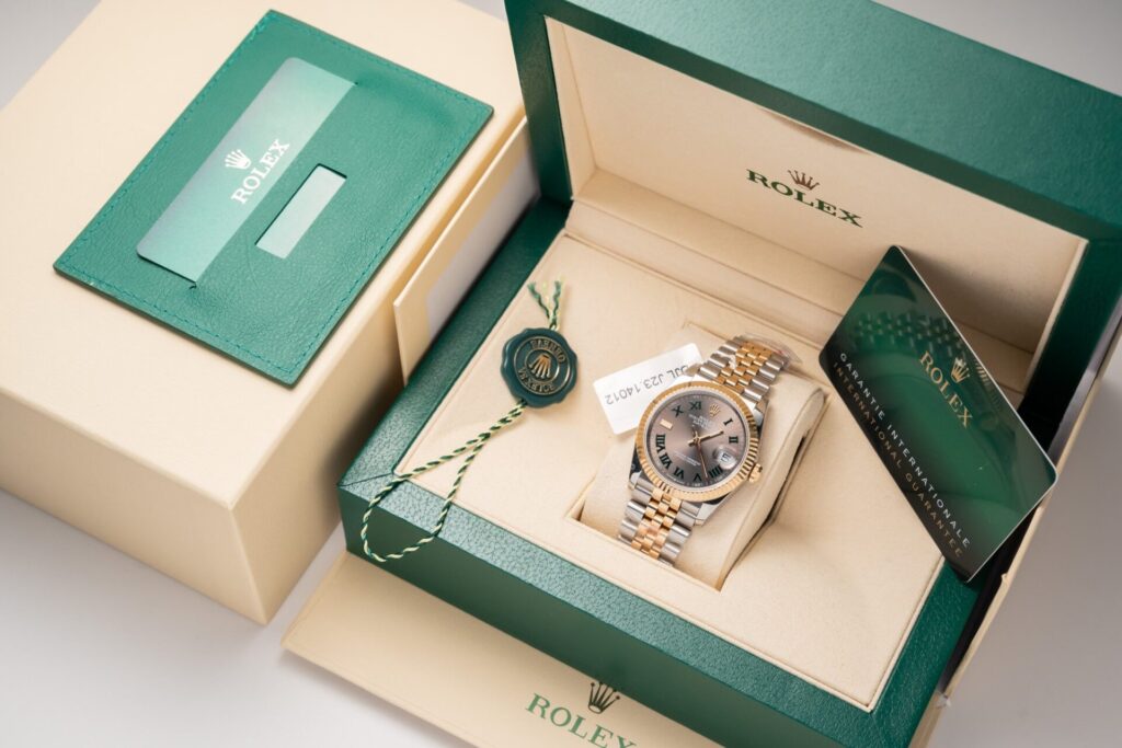 Đồng Hồ Rolex DateJust Bọc Vàng Vàng Mặt Wimbledon Nhà Máy GM 36mm (2)