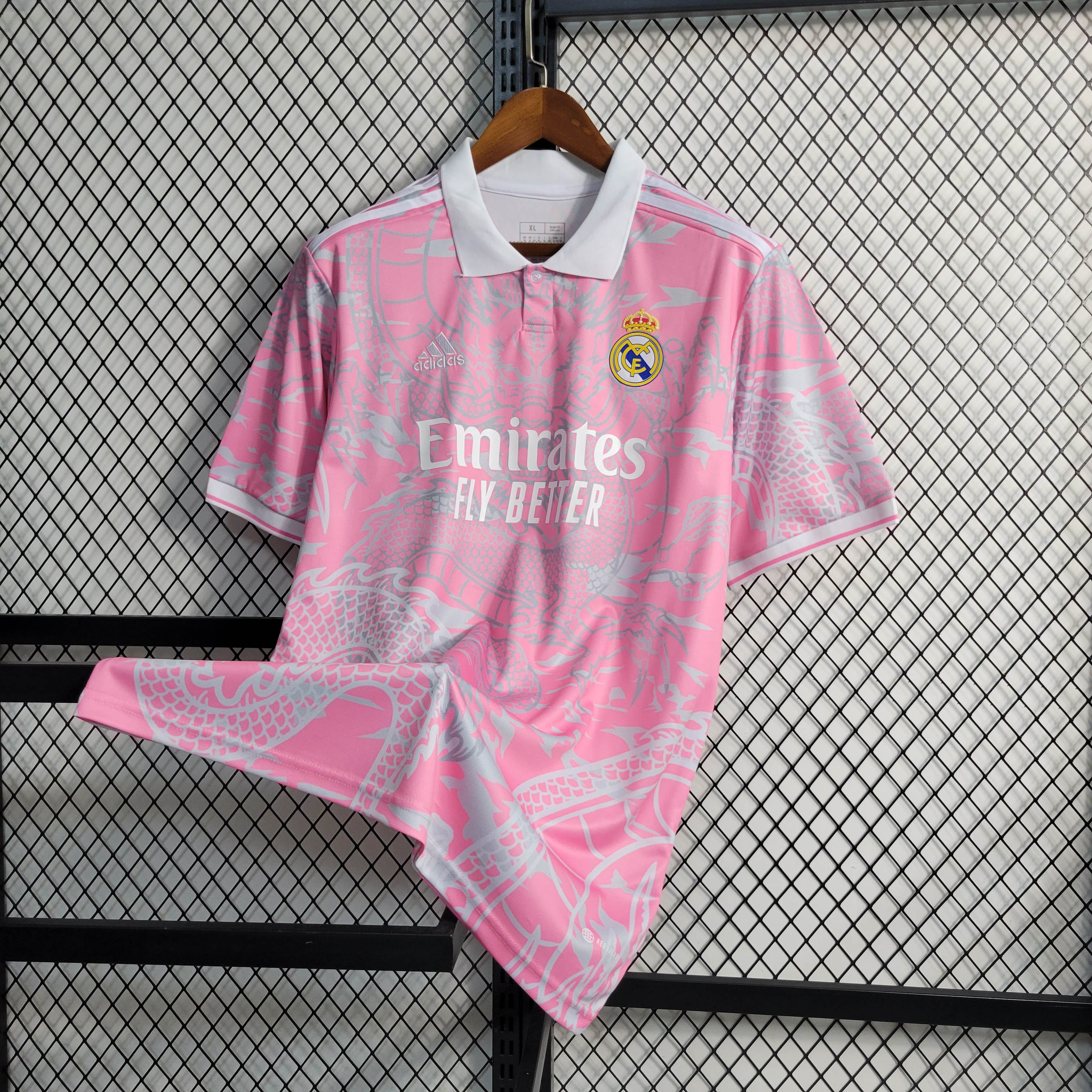 2023/2024 Real Madrid Chinese Dragon Pink Football Shirt:football jersey mysite: unitedjerseyfootball 邓江浪:football