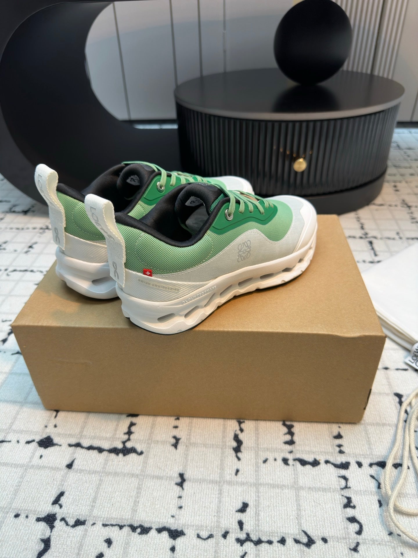 LW CLOUDTILT 2.0 SNEAKER WHITE AND GREEN POLYESTER、mysite、Cacoeks