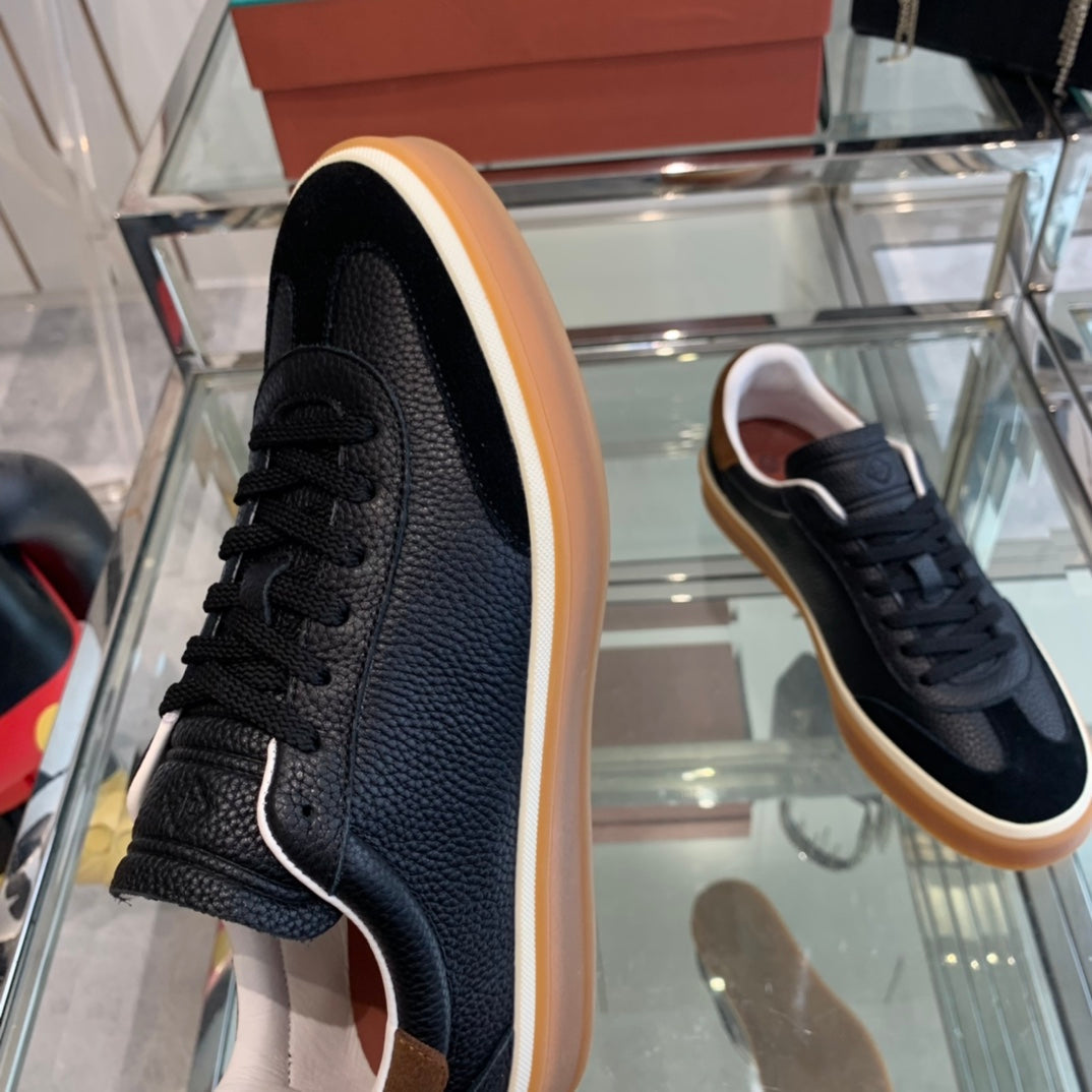 LP TENNIS WALK SNEAKERS BLACK CALFSKIN、mysite、Cacoeks