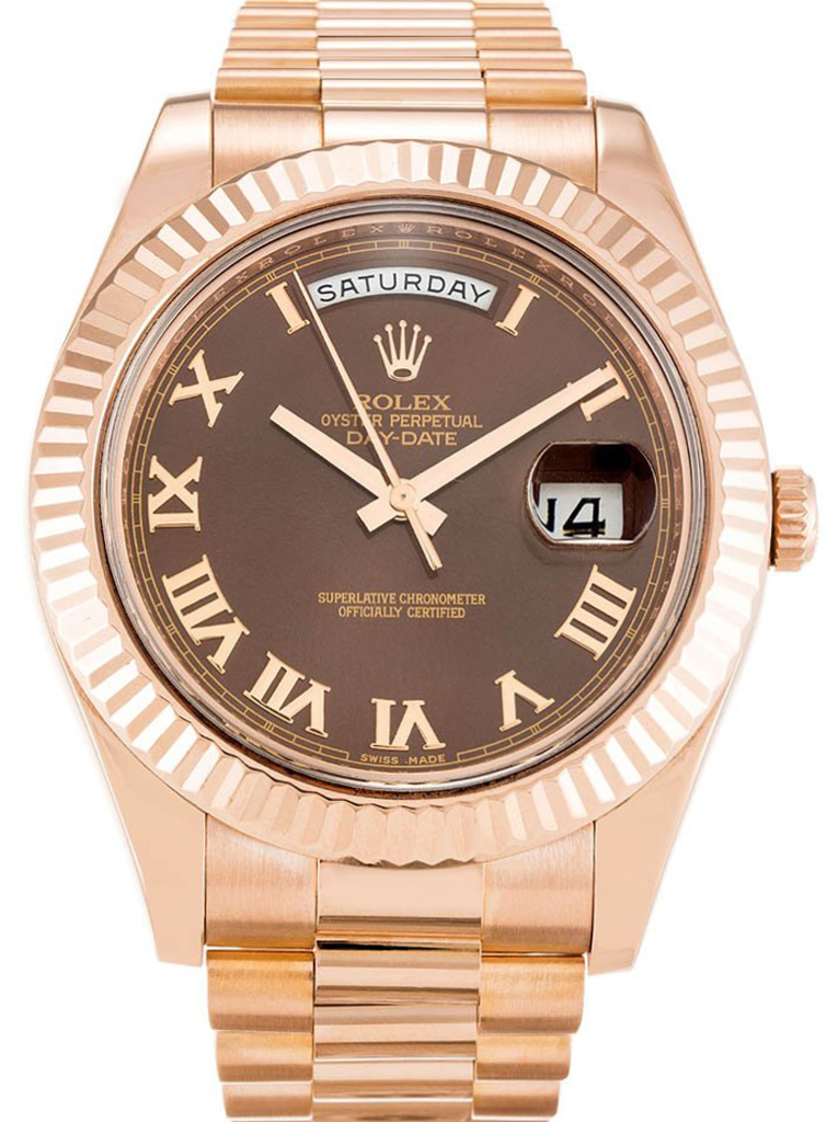 Replica Rolex Day-Date II 41mm Chocolate Dial 218235-fasswatch