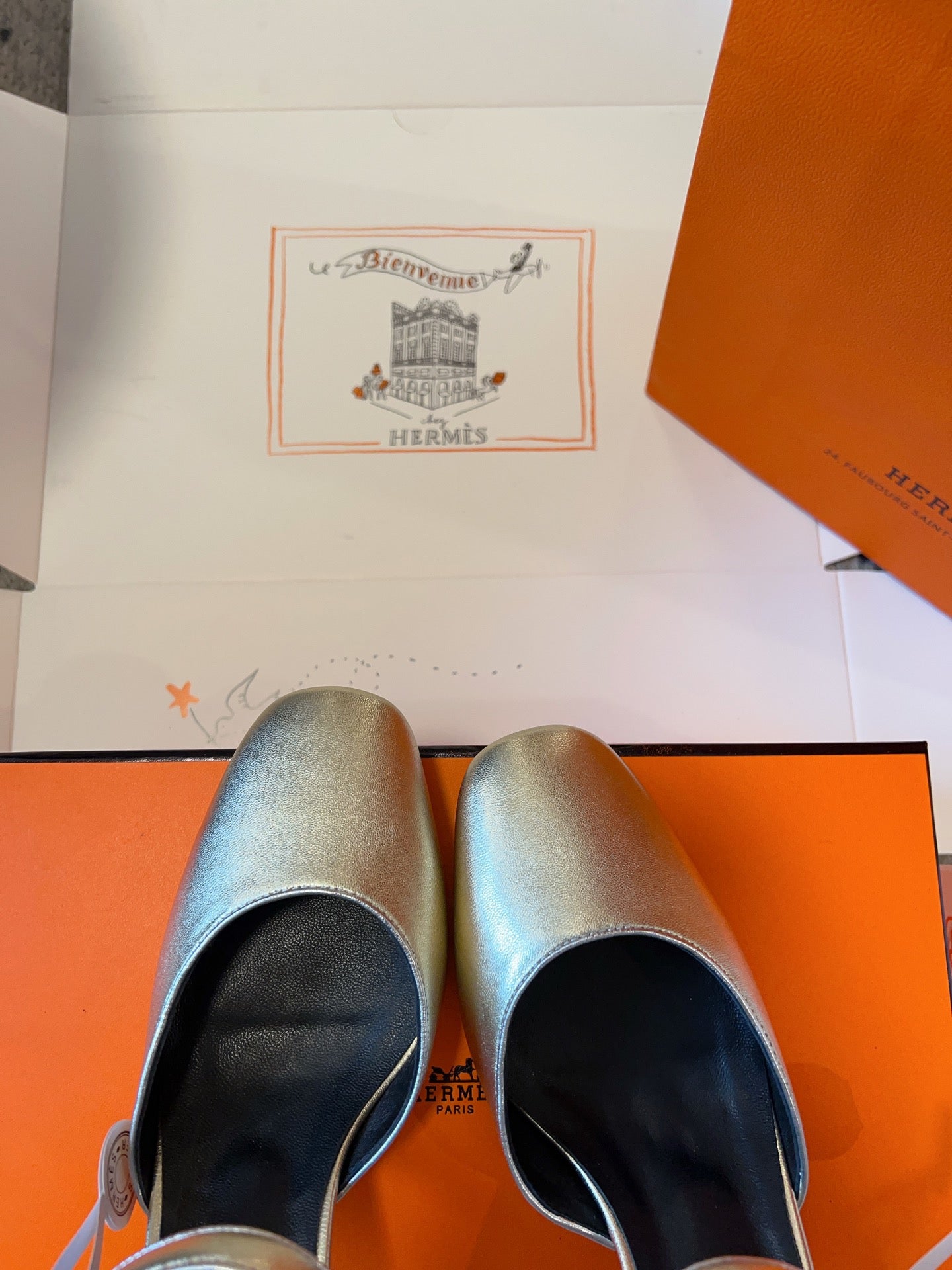 KLEO HIGH SLINGBACK IN SILVER CALFSKIN、mysite、Cacoeks