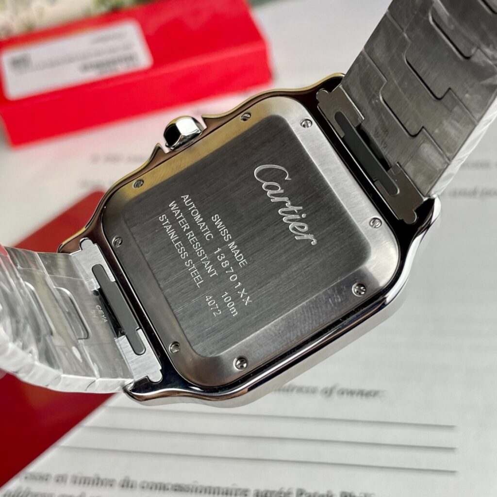 Đồng Hồ Cartier Santos WSSA0037 Replica 11 Mặt Xám Nhà Máy BV