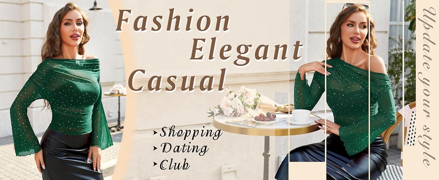 bell sleeve tops for women