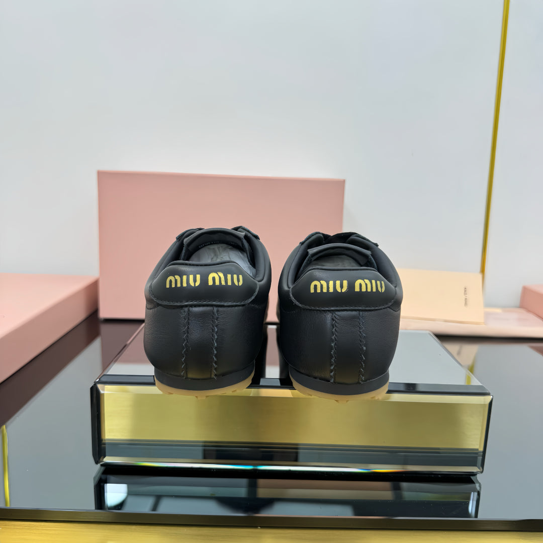 PLUME NAPPA SNEAKERS IN BLACK CALFSKIN、mysite、Cacoeks