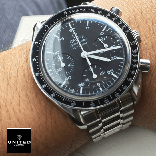 Omega Speedmaster 3510.50 Black Dial Replica on the wrist