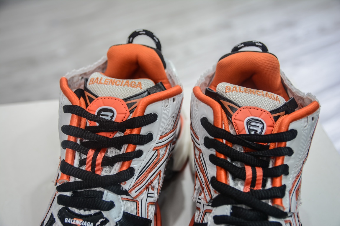 Balenciaga Runner Sneaker in White Orange Black、mysite、Cacoeks