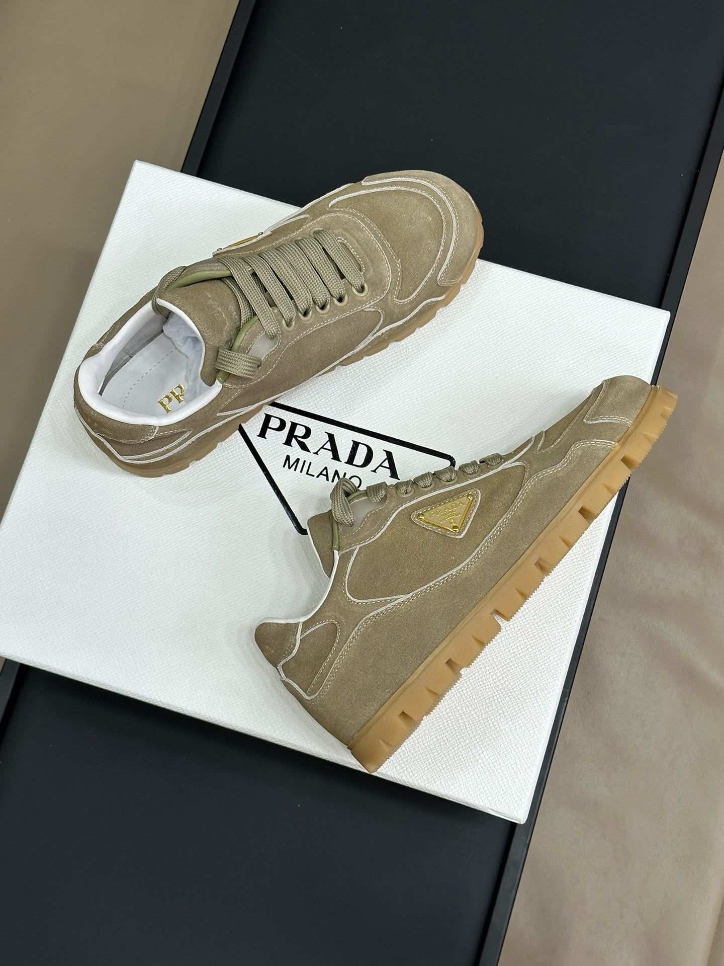 PRA TRAIL FADED SUEDE SNEAKERS LIGHT BROWN、mysite、Cacoeks