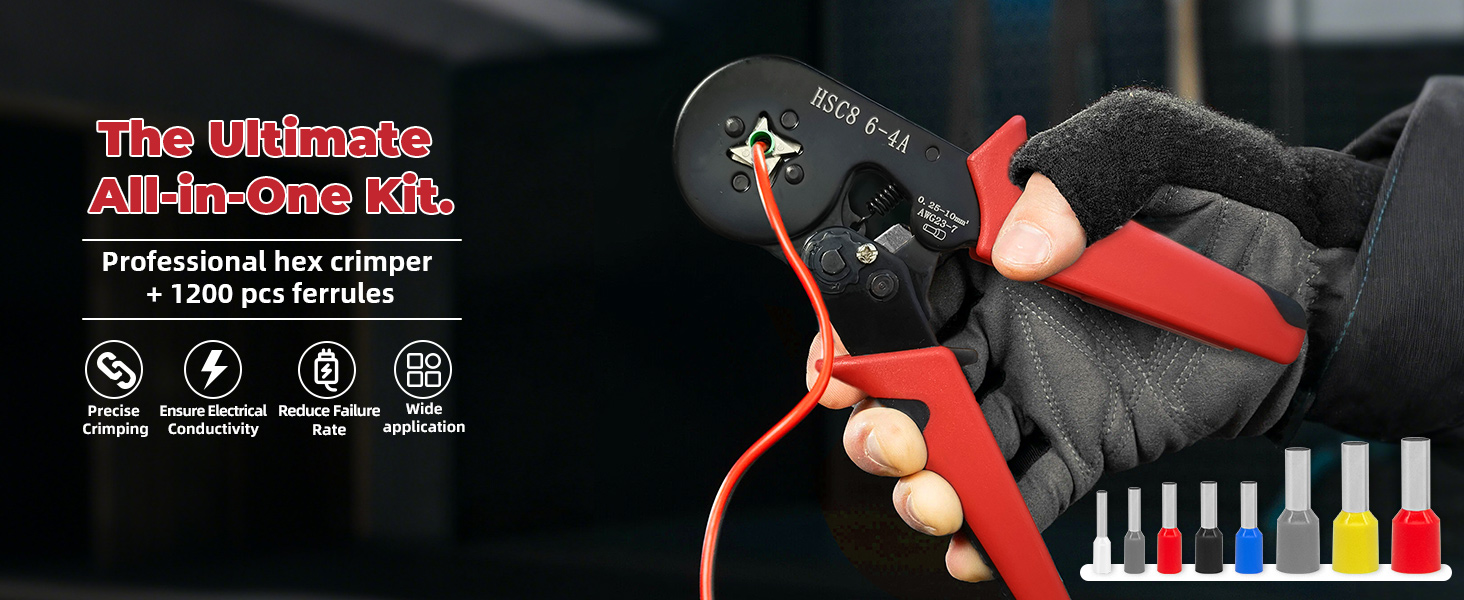 Hexagonal Ferrule Crimper Kit