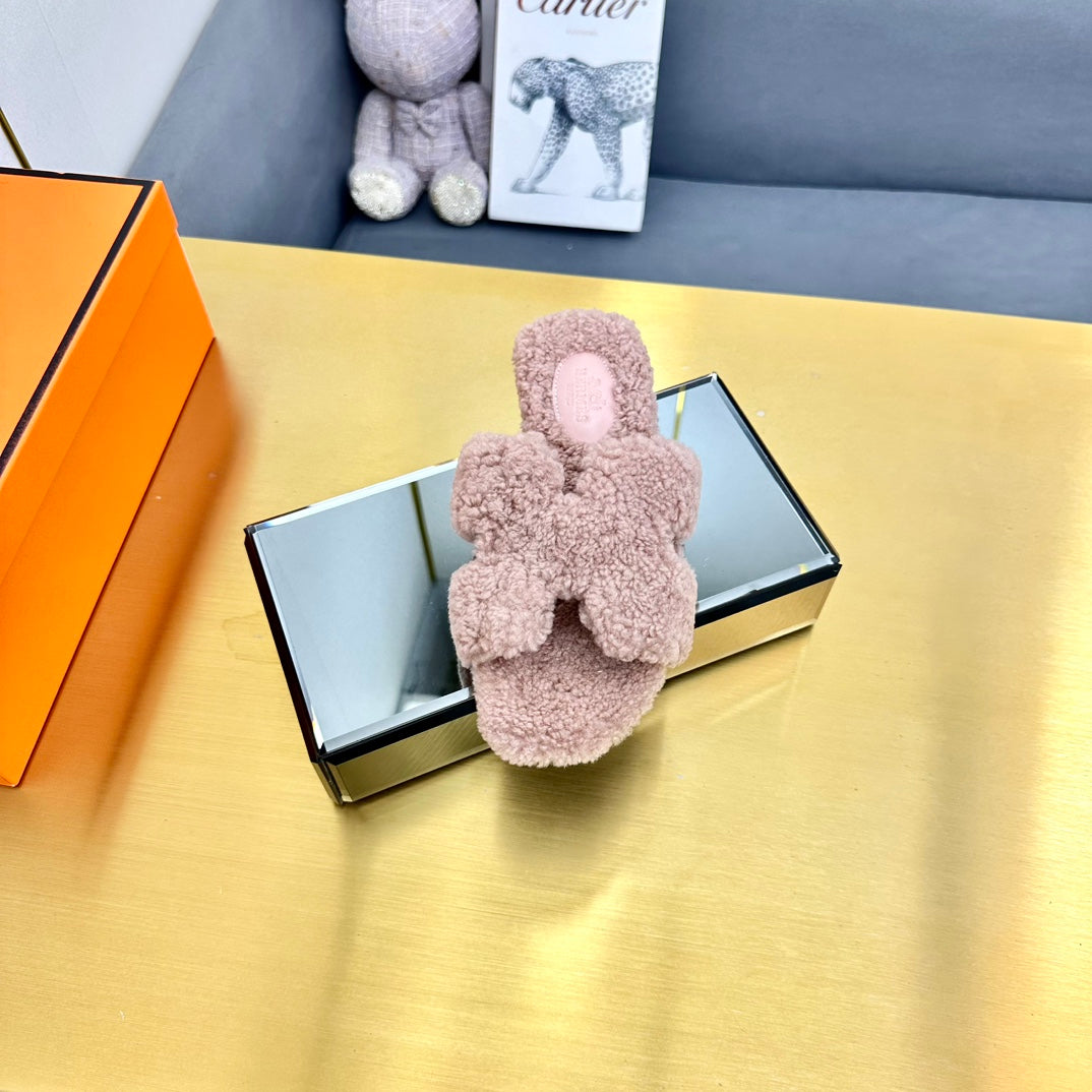 0RAN SHEARLING SANDALS DUSTY PINK、mysite、Cacoeks