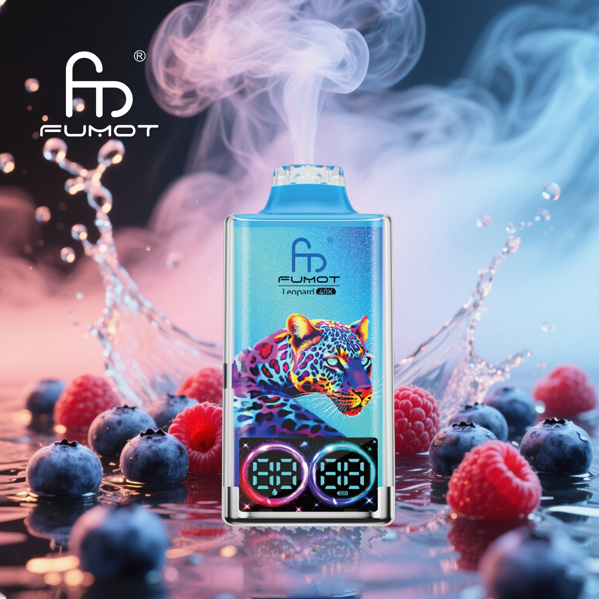  Fumot Leopard 40000 40K Puffs Original Edition Dual Mesh LCD Display Disposable Vapevpae005 vapeing vape