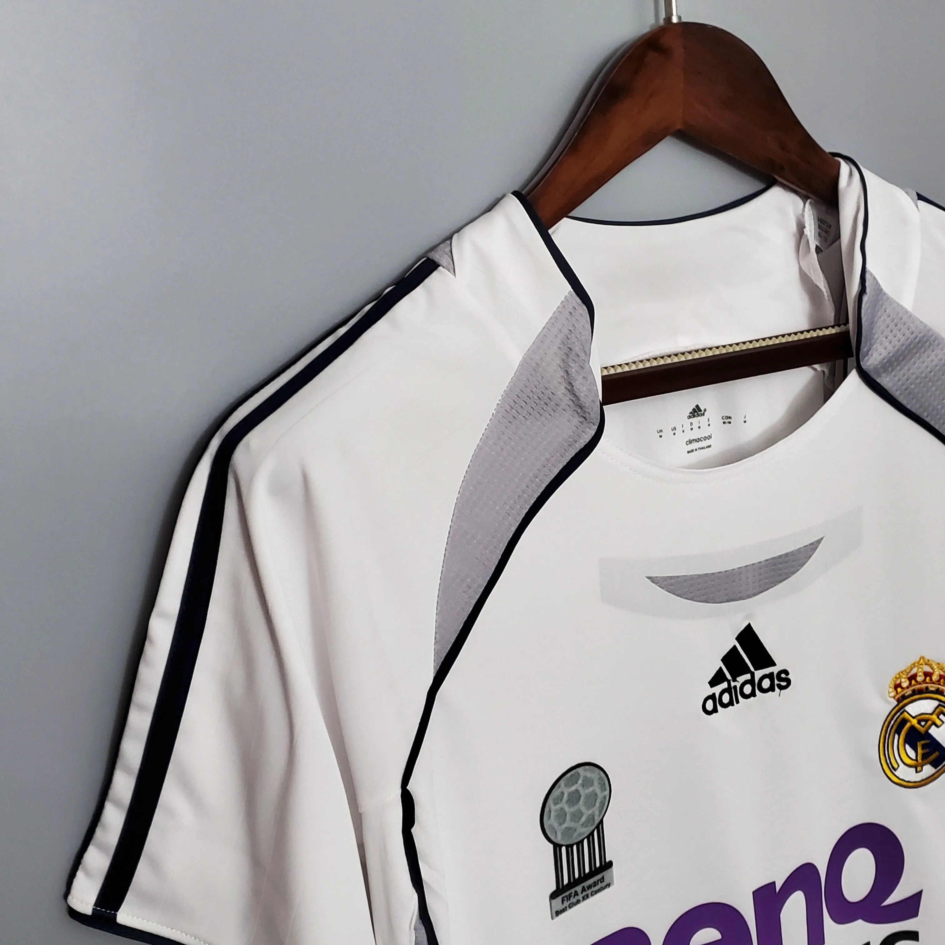 06-07 Real Madrid home soccer jersey-Retro version: Ajax 24-25 Home Stadium Jersey - Fans Version mysite: Adidas luxuryfootballshirts.com: https://www.luxuryfootballshirts.com/