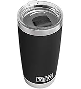 YETI Rambler 20 oz Tumbler, Stainless Steel, Vacuum Insulated with MagSlider Lid, Black