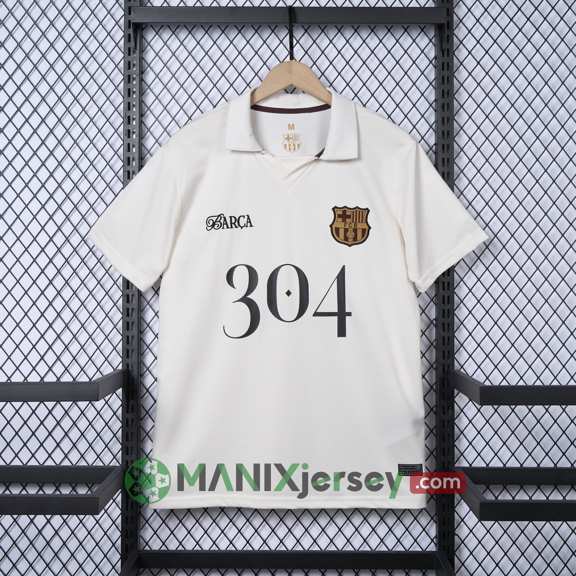 ManixJersey.com | Barcelona 24-25 Yamal Anniversary White Jersey - Fans Version -Customize Name, Number and Patch | Worldwide Shipping