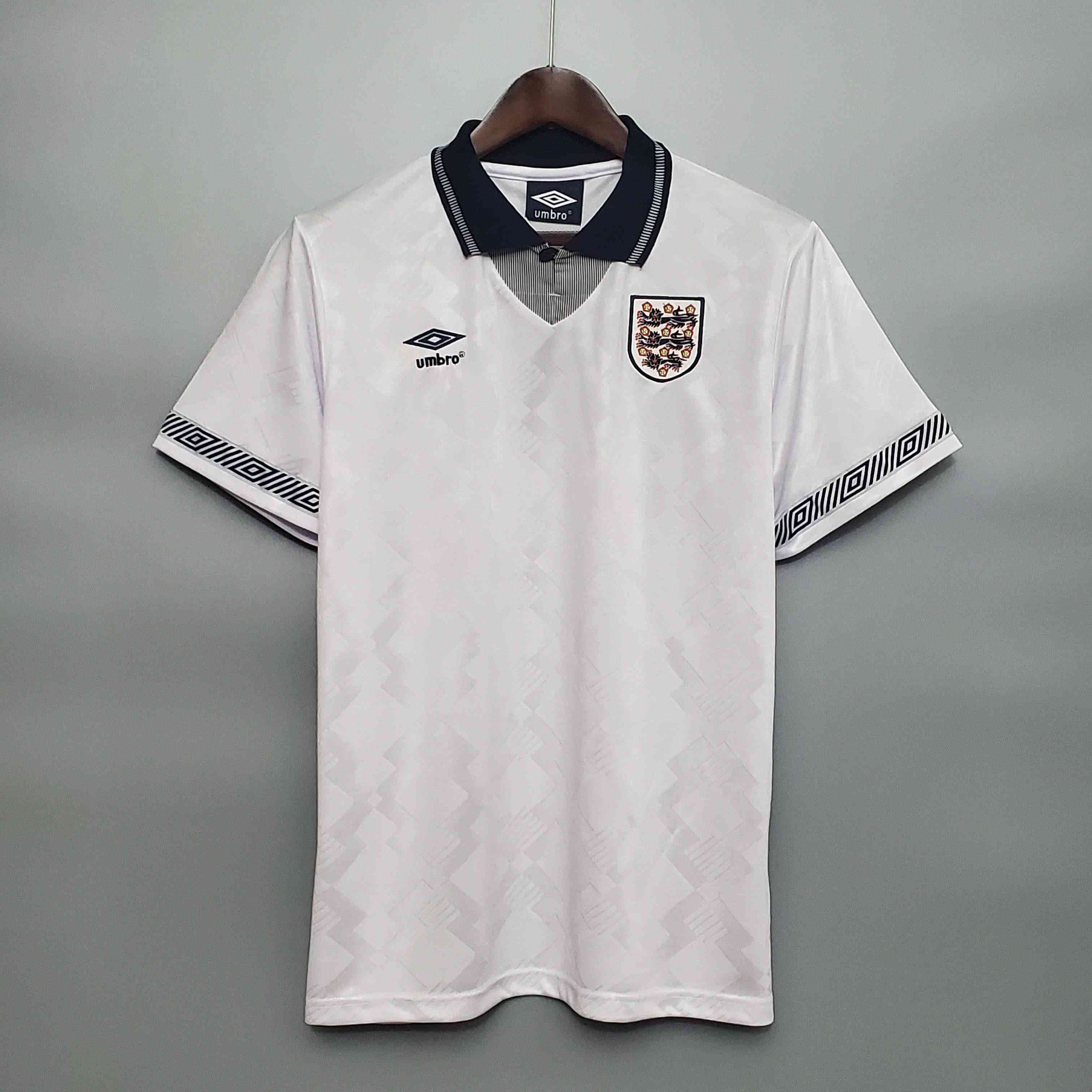 1990 Retro England Home Soccer Jersey-mysite Custom Football Kit- Nextkits