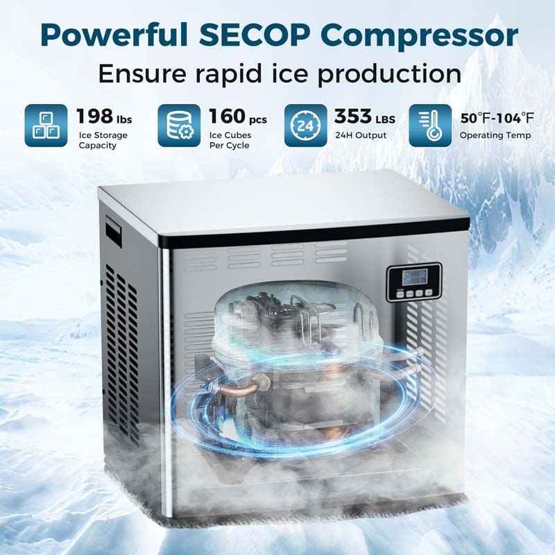Eletriclife 353LBS/24H Commercial Split Ice Maker Machine