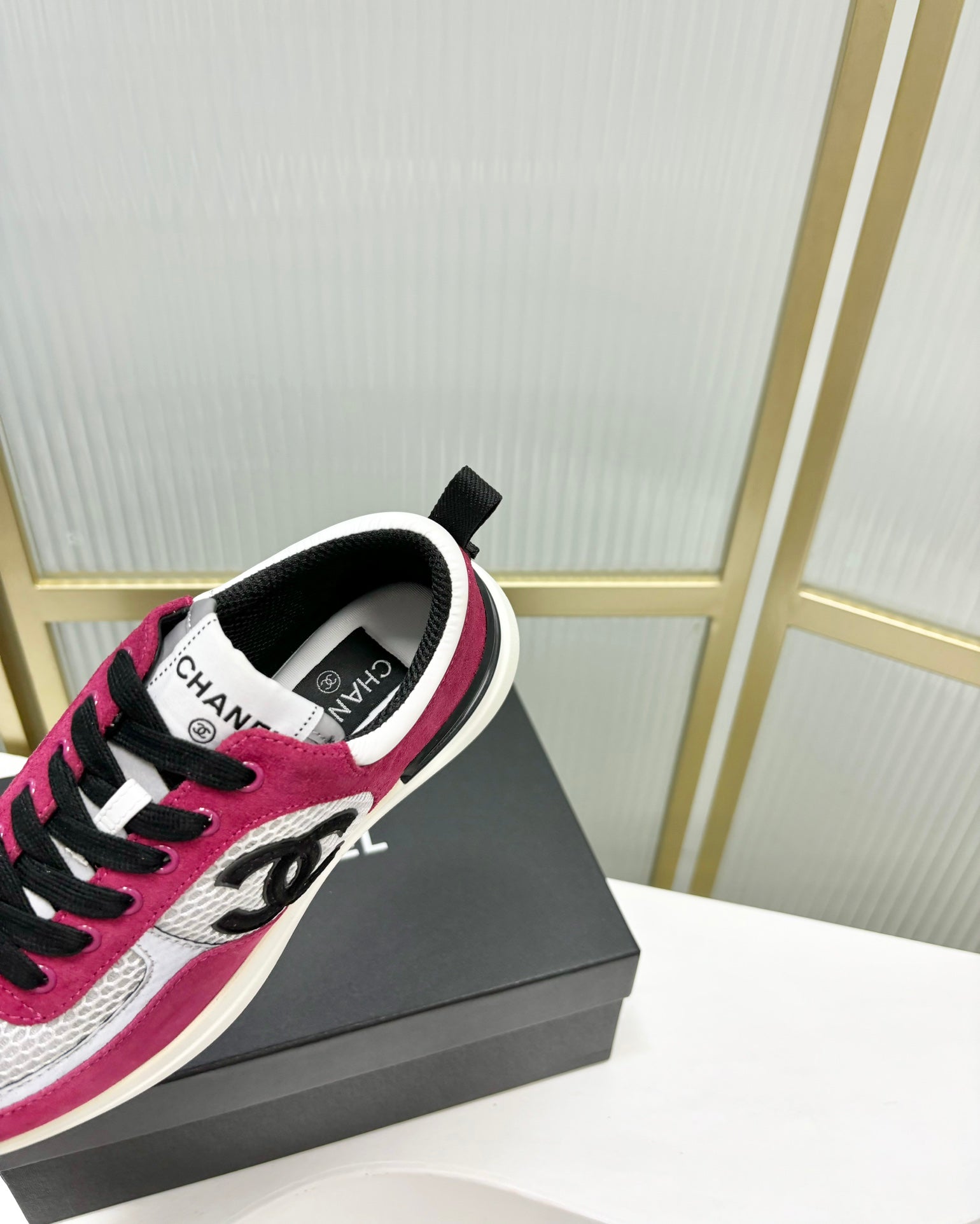 SNEAKER IN BARBIE PINK SUEDE AND GREY BREATHABLE MESH、mysite、Cacoeks