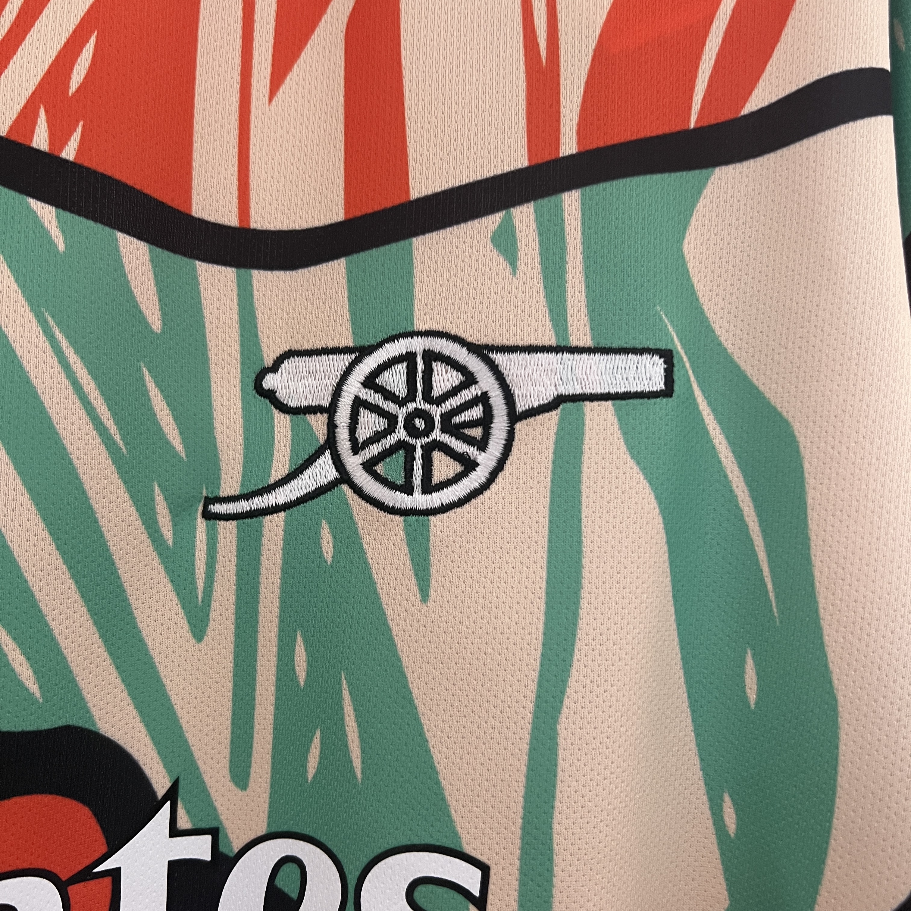 JerseysGala.com | Arsenal 24-25 Red Green Pre-match Jersey - Fans Version -Customize Name, Number and Patch | Worldwide Shipping