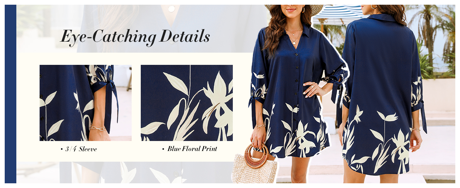 blue floral dress