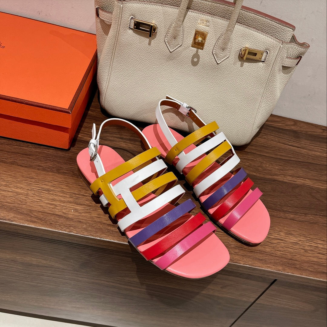 EPHESE SANDAL MULTI-COLOR CALFSKIN、mysite、Cacoeks