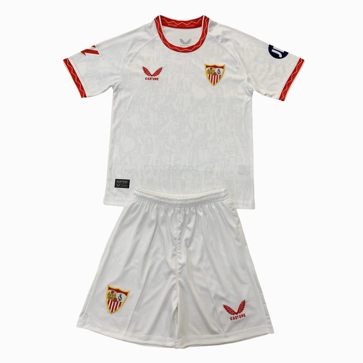 ManixJersey.com | Sevilla FC 24-25 Home Kids Kit -Customize Name, Number and Patch | Worldwide Shipping