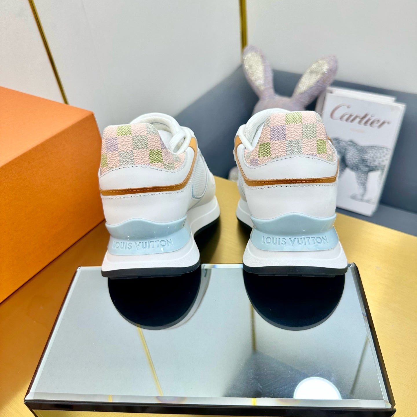 NEO RUN AWAY SNEAKER IN WHITE MIX LIGHT BLUE CALFSKIN、mysite、Cacoeks