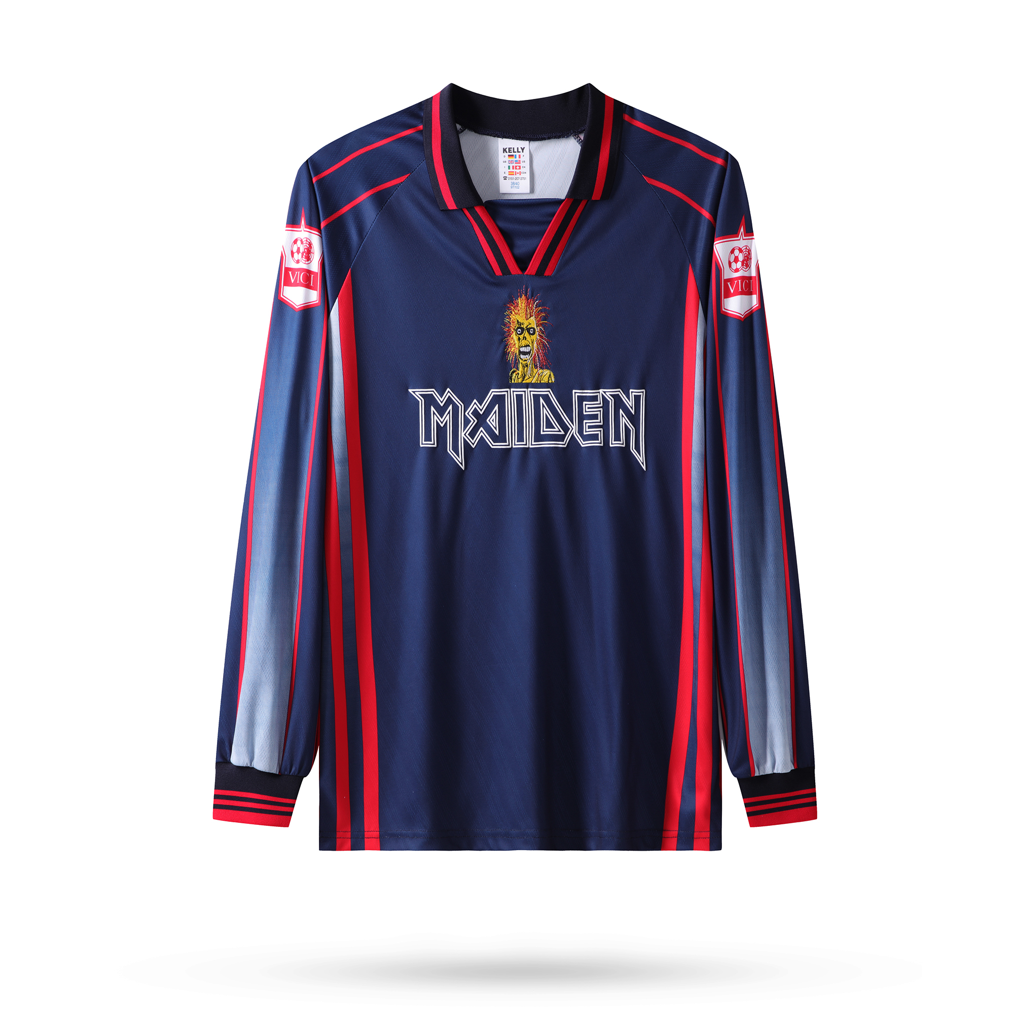 Higojerseys-Retro Iron Maiden 1998 Long Sleeve Jersey