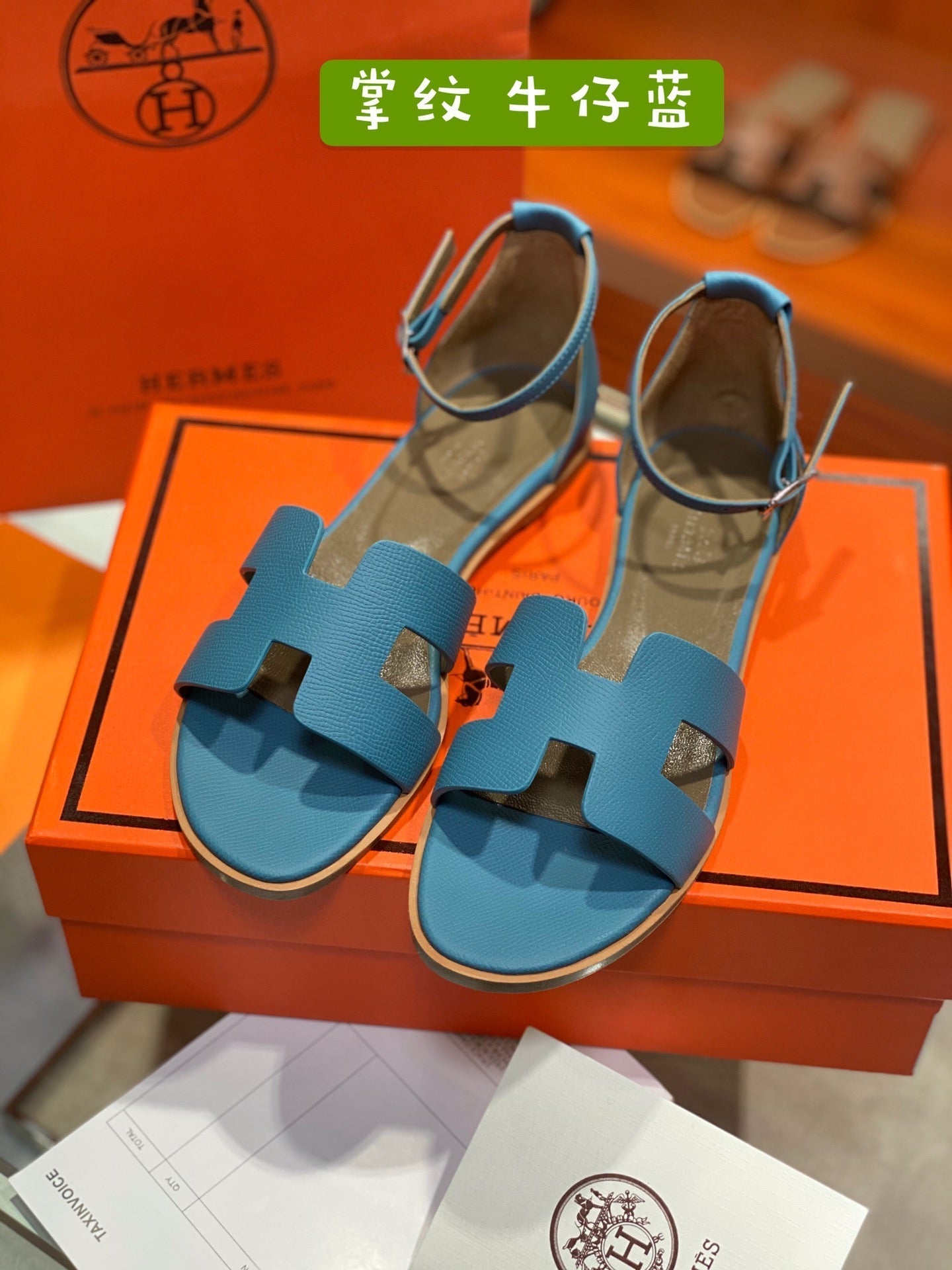 SANTORINI SANDAL CERULEAN CALFSKIN、mysite、Cacoeks