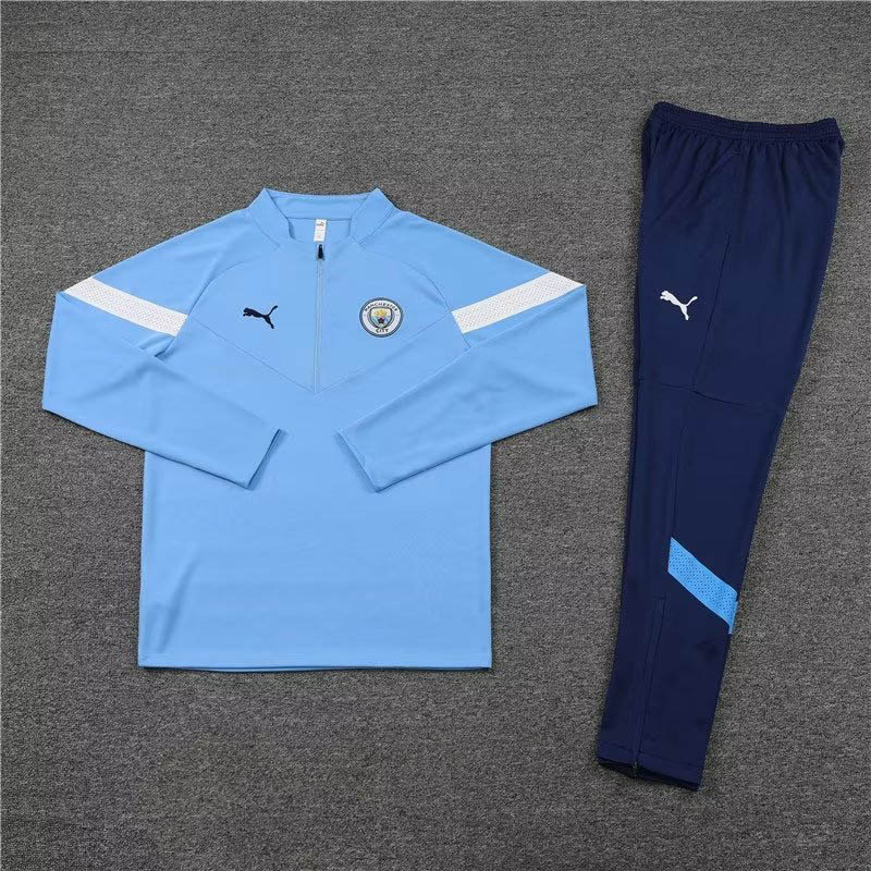 2022/2023 Manchester City Half-Pull Training Suit Blue Football Shirt 1:1 Thai Quality Set:football jersey mysite: unitedjerseyfootball 邓江浪:football