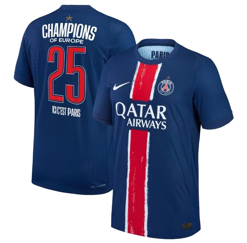 24/25 Player Version Paris Saint-Germain #25 Champions League Home Match Collector Jersey-mysite Custom Football Kit- Nextkits