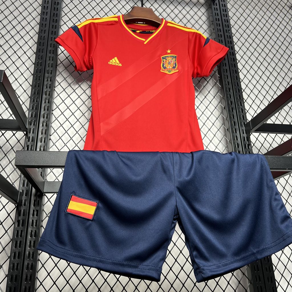 ManixJersey.com | Retro Spain 2012 Home Stadium Kids Kit -Customize Name, Number and Patch | Worldwide Shipping