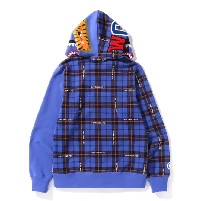 Bape Logo Check Shark Full Zipper Hoodie、mysite、Cacoeks