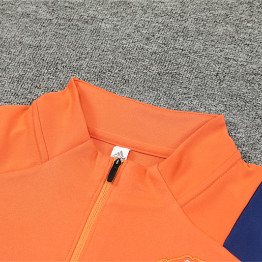 JerseysGala.com | Manchester United 24-25 Long Sleeve Training Set - Orange -Customize Name, Number and Patch | Worldwide Shipping