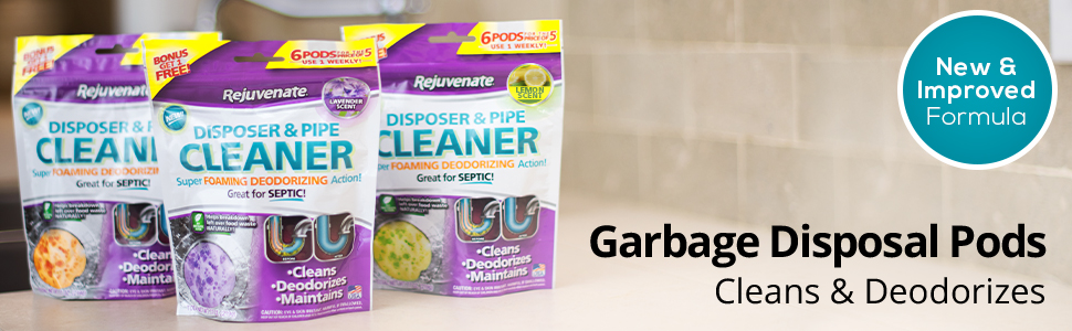 Garbage Disposal Cleaner, Pipe Cleaner, Odor Eliminator, Garbage Disposal Deodorizer