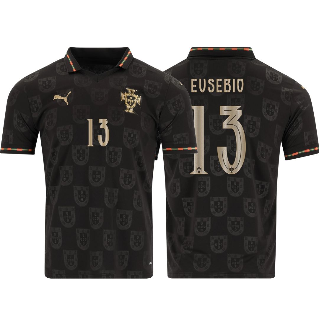 Portugal Fan Jersey Black Panther 2025/26 #13 Eusebio-mysite Custom Football Kit- Nextkits