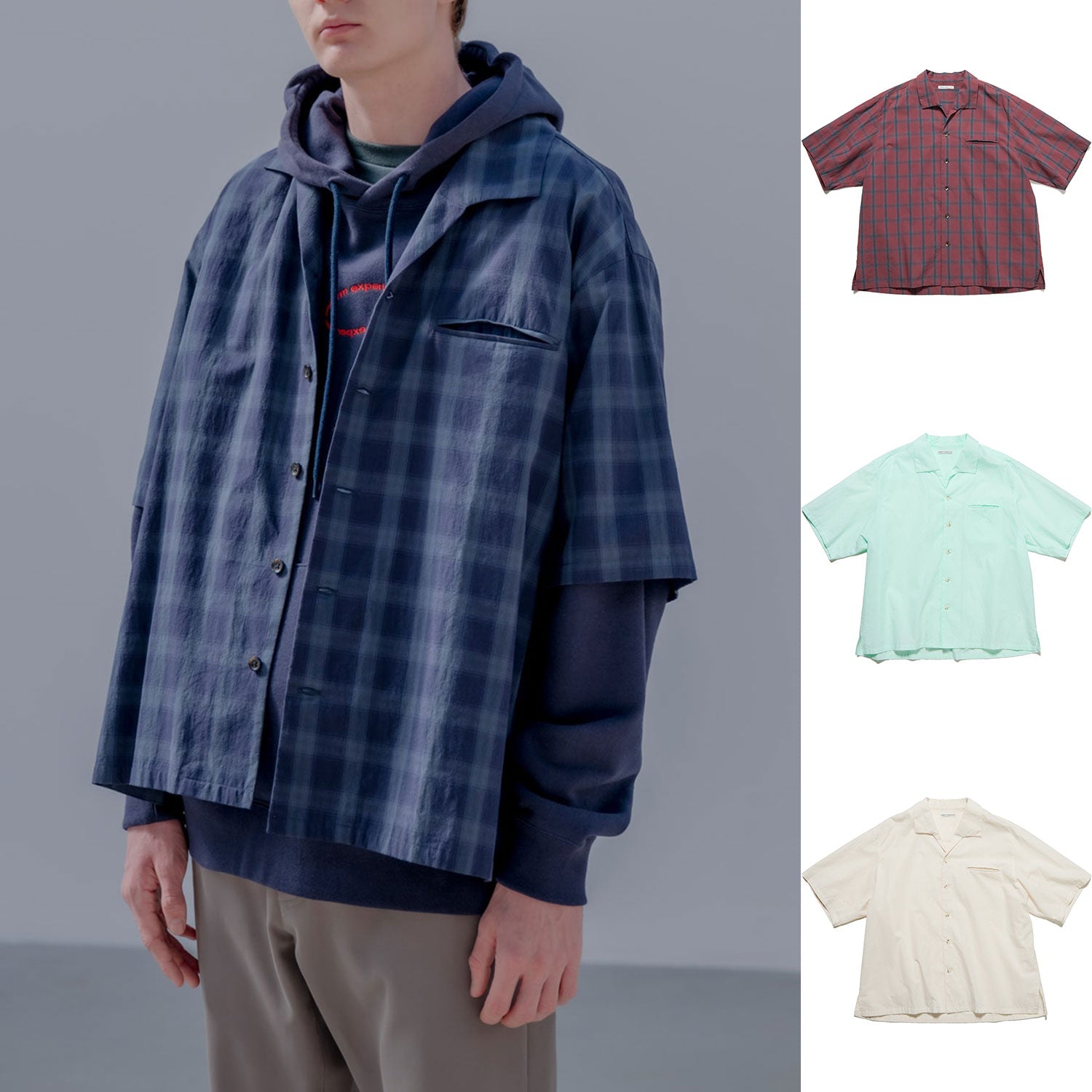 uniform experiment 25S/S S/S ITALIAN COLLAR SHIRT  UE-250025 