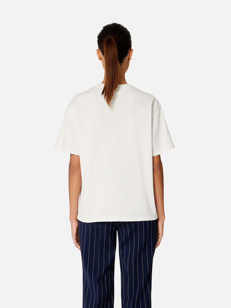 Ami De Coeur Embroidered Heavy Organic Cotton T-Shirt ‘Natural White’、mysite、Cacoeks