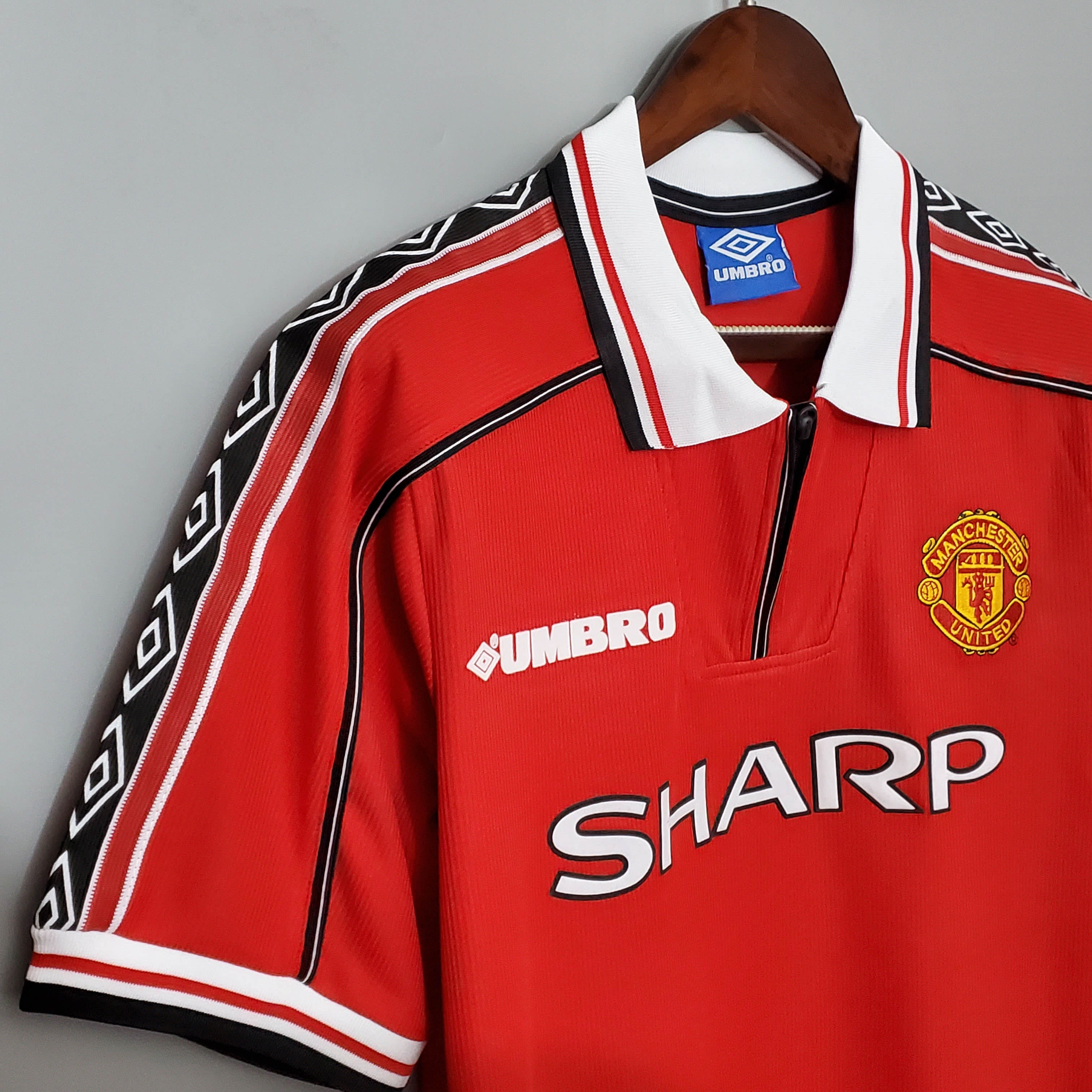 1998/1999 Retro Manchester United Home Football Shirt 1:1 Thai Quality:football jersey mysite: unitedjerseyfootball 邓江浪:football