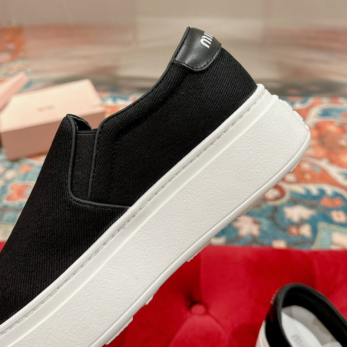 Slip-on Shoes High Sole Black Canvas、mysite、Cacoeks