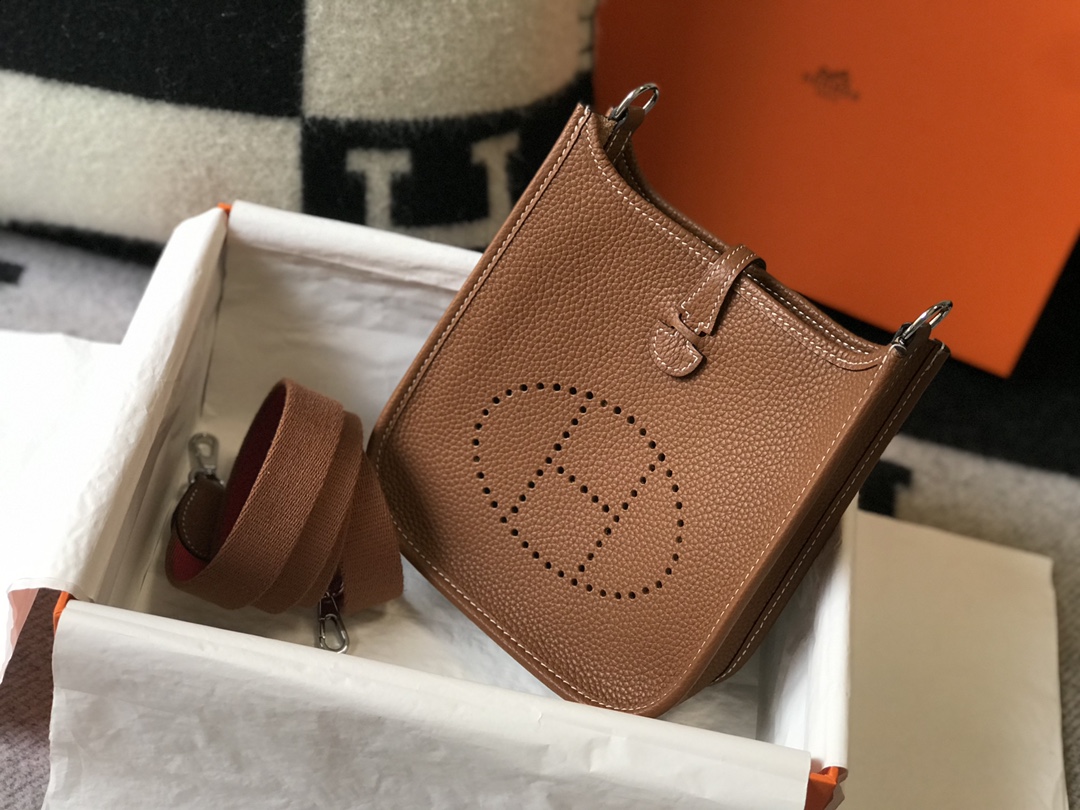 Original Copy Hermes Mini Evelyne Leather Bags More Colors-2