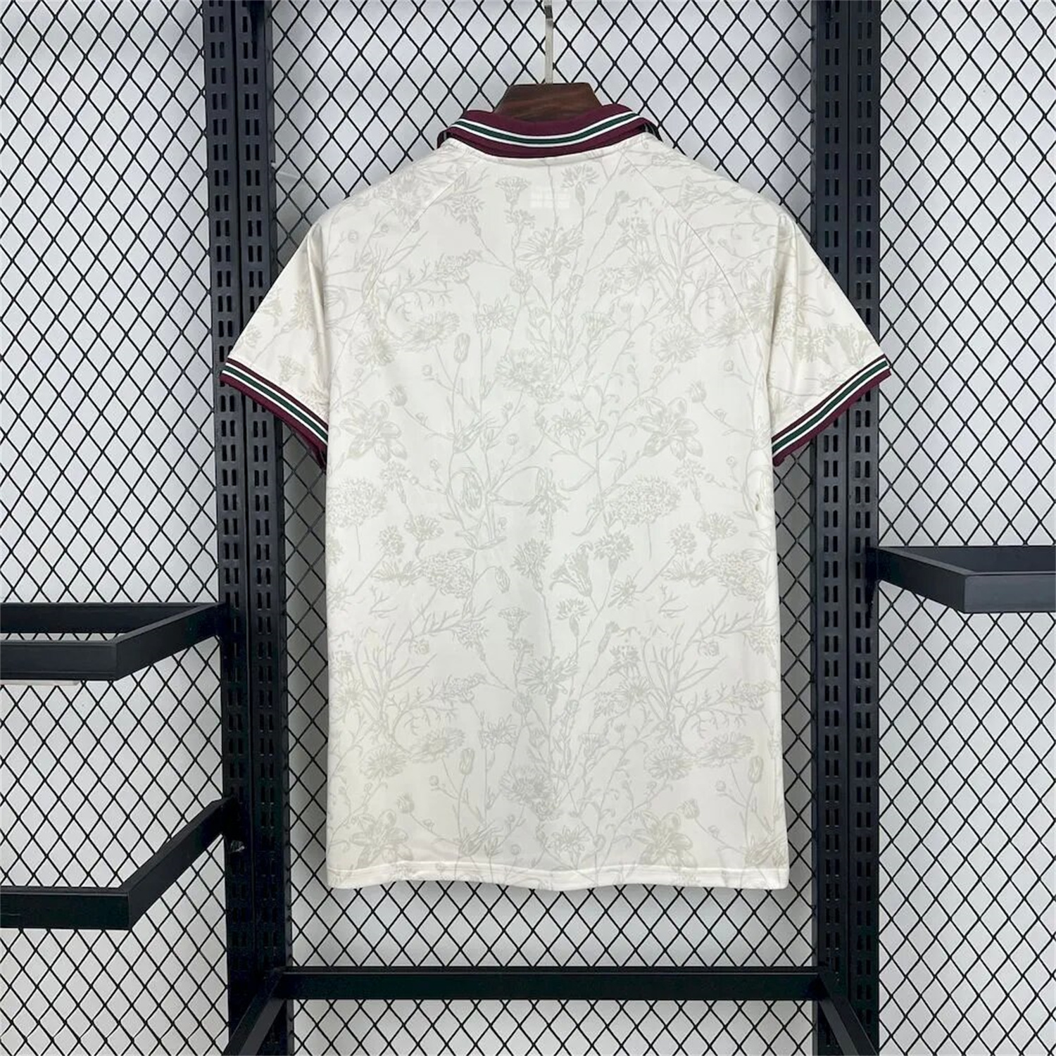 foot-Real Betis 25-26 Green Vertical Stripes with White Flower Pattern Special Jersey - Fans Version