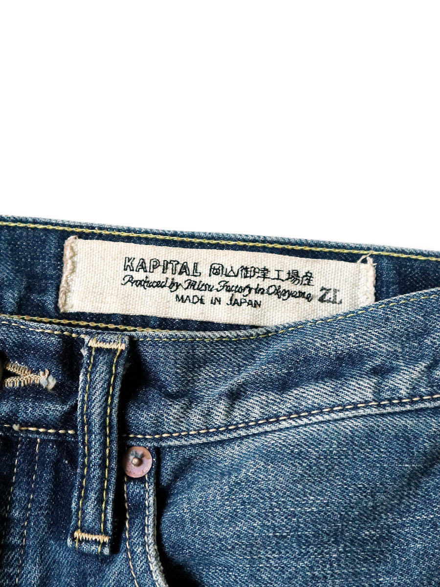 KAPITAL 13.5oz Zimbabwe Denim 5P Monkey CISCO ( Processed )  K2502LP006 