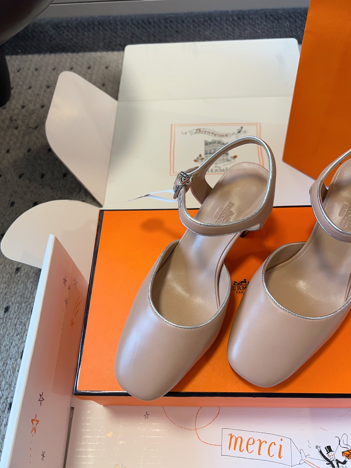 KLEO HIGH SLINGBACK IN CREPE PINK CALFSKIN、mysite、Cacoeks