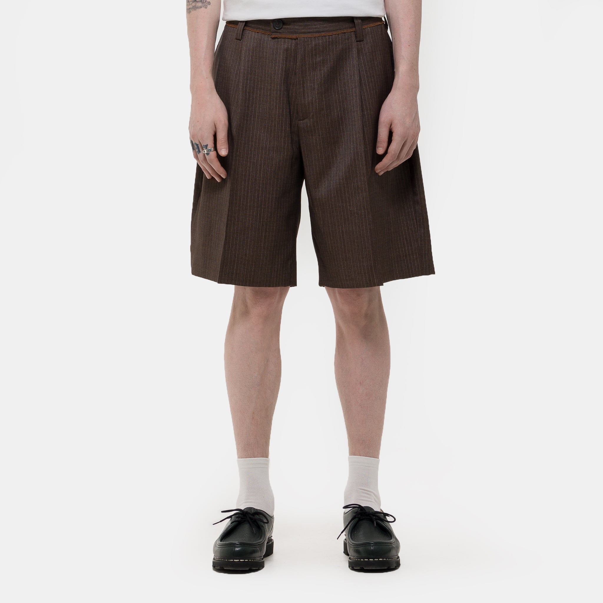 Classic Short in Nutmeg Vintage Stripe