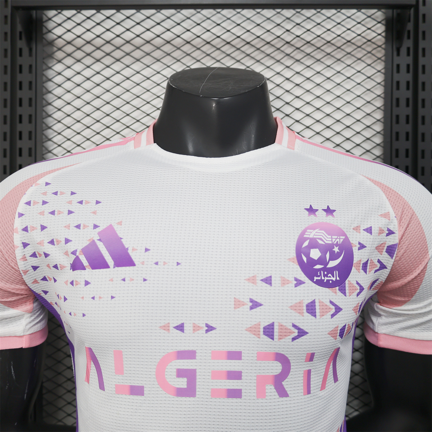 UltraTrikot-Algeria 25-26 Pink and Purple Triangle Pattern Black Jersey - Player Version