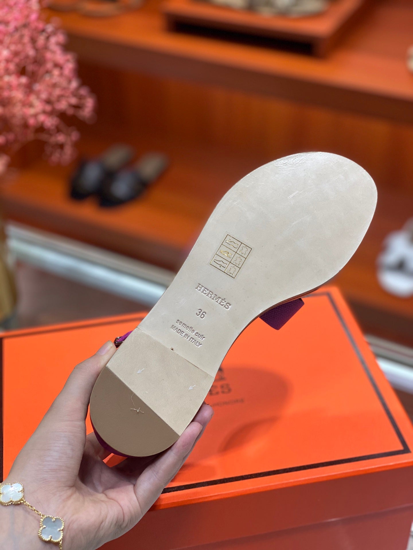 SANTORINI SANDAL RED VIOLET CALFSKIN、mysite、Cacoeks